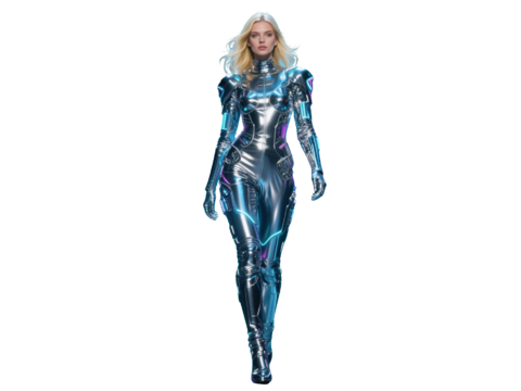  PS免抠现代人物 未来科技时尚模特 时尚女模 仿真机器人 