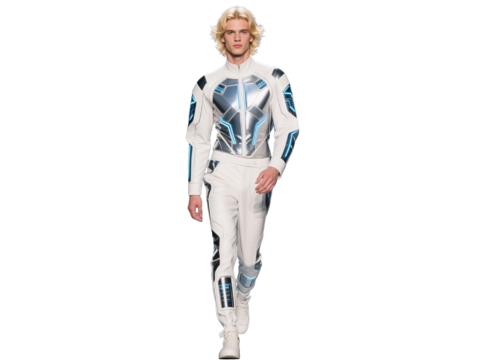  PS免抠现代人物 未来科技时尚模特 时尚男模 仿真机器人 