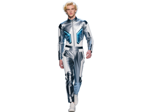  PS免抠现代人物 未来科技时尚模特 时尚男模 仿真机器人 