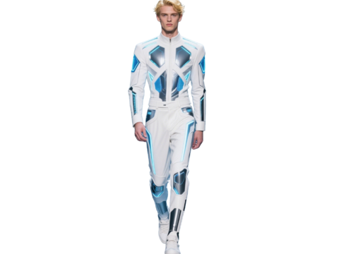  PS免抠现代人物 未来科技时尚模特 时尚男模 仿真机器人 