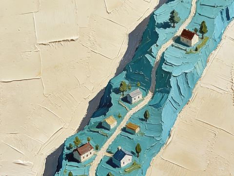  现代艺术挂画色彩画多巴胺彩绘 