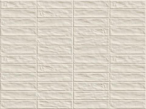 奶白色珍珠贝壳釉条形小花砖