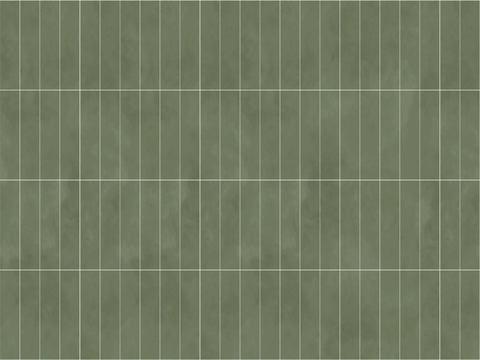 复古风条形砖 墨绿色瓷砖 无缝绿色长条花砖