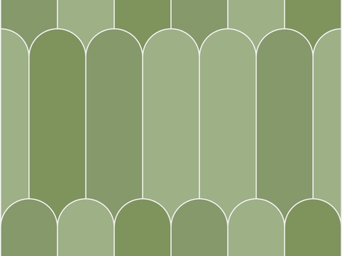 绿色羽毛砖花砖