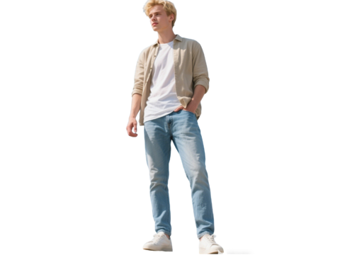  PS免抠现代人物 休闲装模特 商业街拍 休闲装帅哥 时尚帅哥 