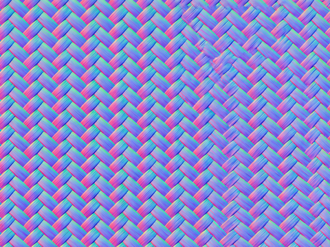  草帘 框的法线凹凸 