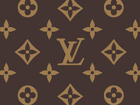  格子条纹图案布纹  LV 