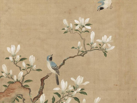  新中式中式壁画 