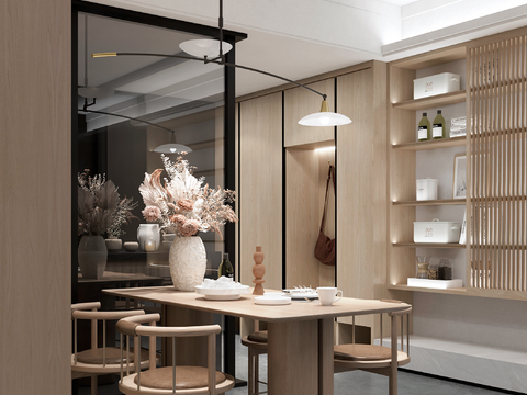 柘壹设计 现代餐厅3d模型