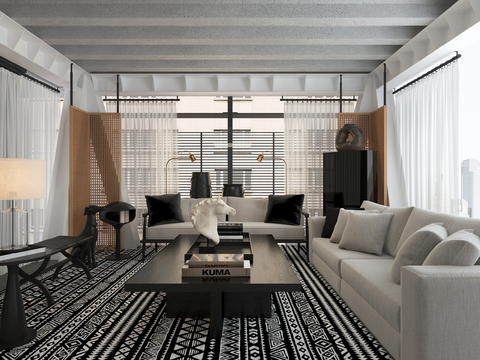  CCD郑忠 东京办公室 接待区3d模型 