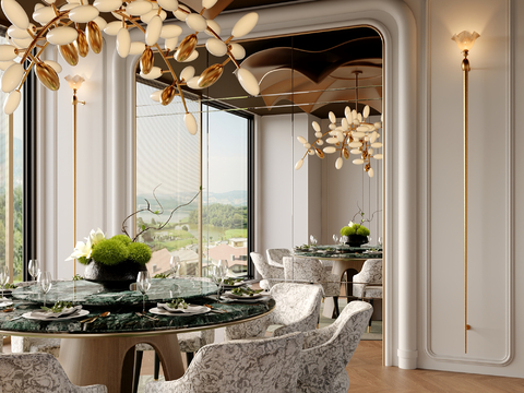  郑忠CCD × 广州白云之星会所餐厅3d模型 