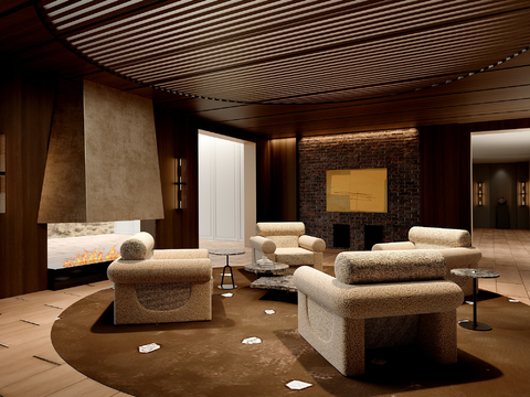 雅布新疆阿勒泰禾木康莱德希尔顿双品牌酒店3d模型