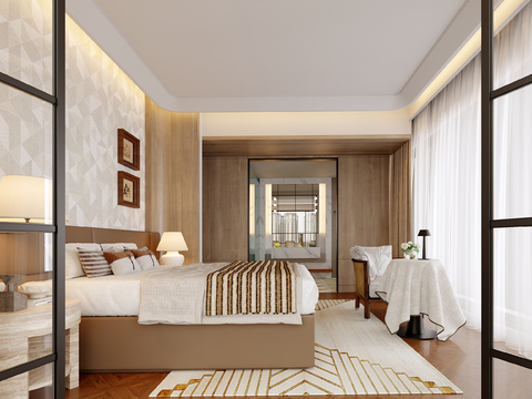 李益中温州第四代住宅主卧室3d模型