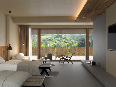 徐晶磊 慢珊瑚设计 民宿双人房3d模型