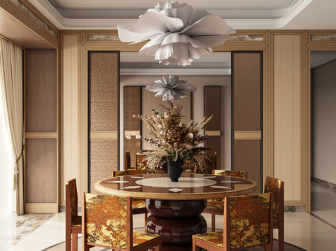 召禾设计 徐汇滨江「安澜上海」 奢华餐厅3d模型