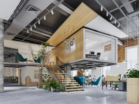  北京恒通商务园腾讯影业办公室装修设计方案文本 