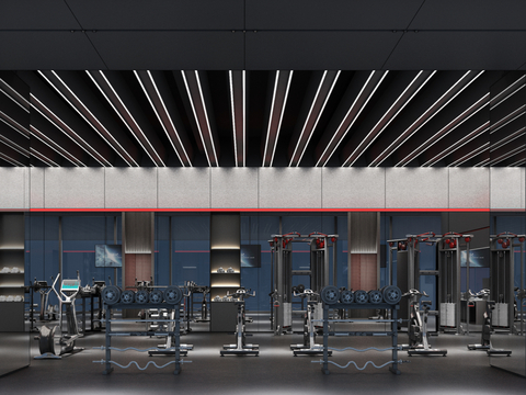  健身房瑜珈房室内设计方案文本 