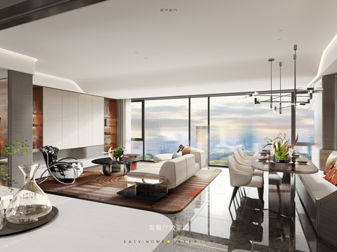  青岛御园D户型样板间大平层设计方案文本 