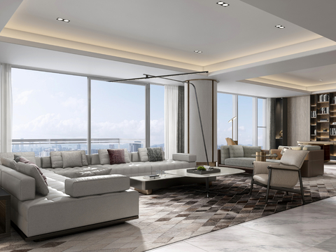  大平层样板间设计方案文本 