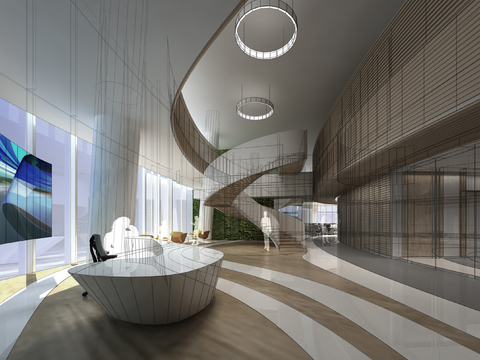  珠海华策国际大厦横琴总部办公楼办公区域概念文本 