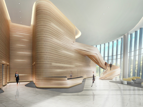  珠海华策国际大厦横琴总部办公楼西塔大堂方案文本 