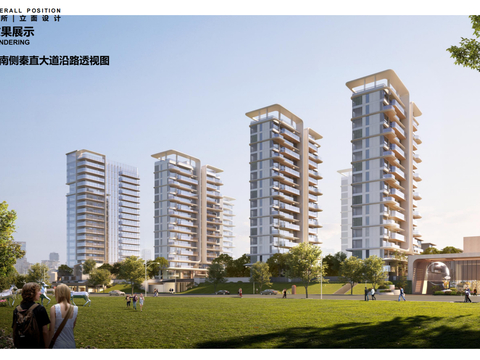  现代中式小区建筑高层小区方案文本 