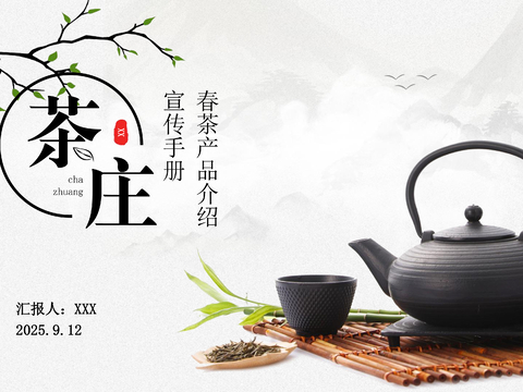  商业策划 茶庄宣传手册 