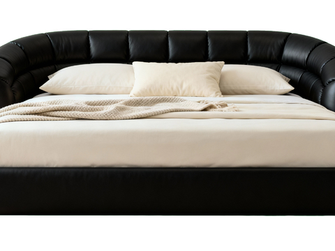 现代软包双人床