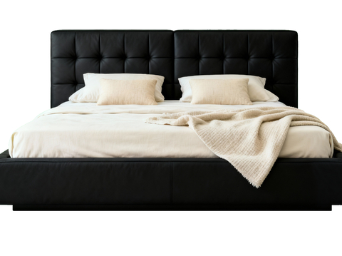 现代意式软包双人床