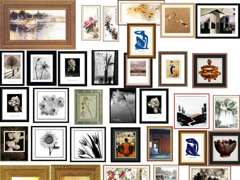 现代极简装饰画_水墨画_抽象画_插画_国画