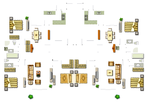 现代极简彩平图_彩平图免扣家具