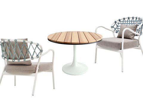 户外花园餐桌椅组合 白铁艺单人椅餐桌组合