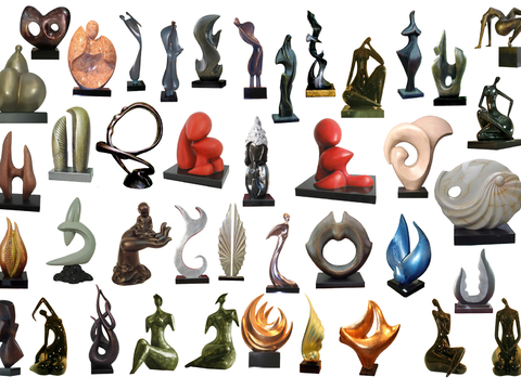 轻奢极简摆件_罐子_工艺品_雕塑摆件