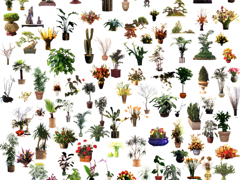 现代极简花盆_花艺_插花