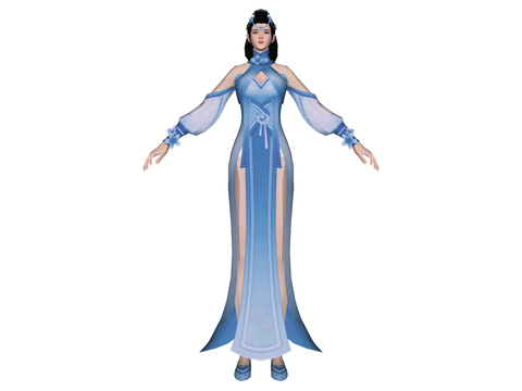  动漫人物 古风人物 仙女su模型 