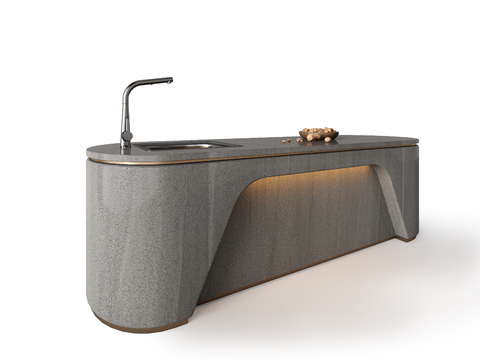  Minotti 中岛台su模型 