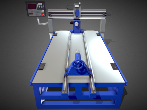  精度机床 数控设备 工业机床su模型 
