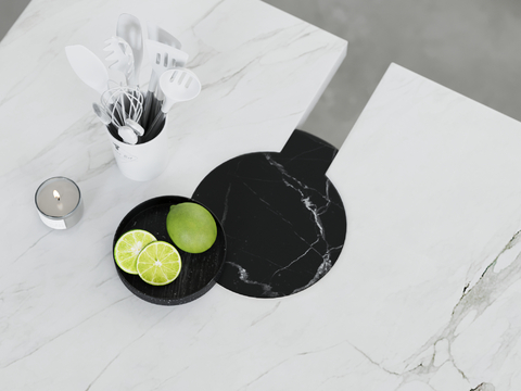  水果 果盘 柠檬 蜡烛su模型 