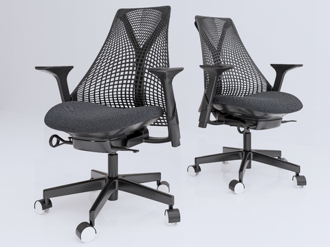  办公椅 升降椅 旋转椅su模型 