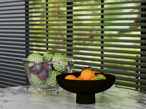  水果 橙子 释迦果su模型 