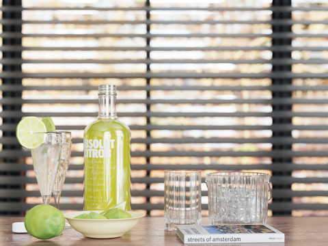  水果 酒具 饮料 柠檬su模型 