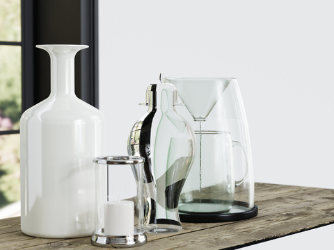  玻璃瓶 瓶子 酒具su模型 