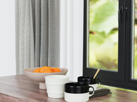  水果 果盘 橙子su模型 