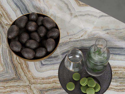  水果 果盘 糕点su模型 