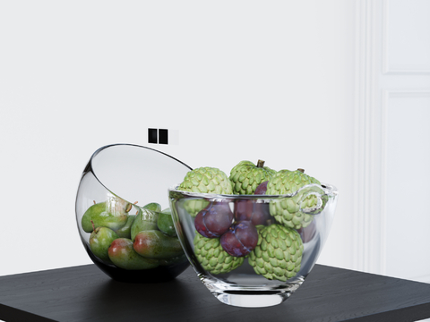  水果 果盘 释迦果 芒果su模型 