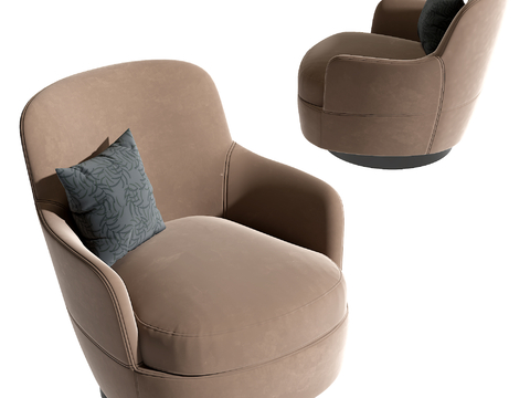  Minotti 单人沙发su模型 