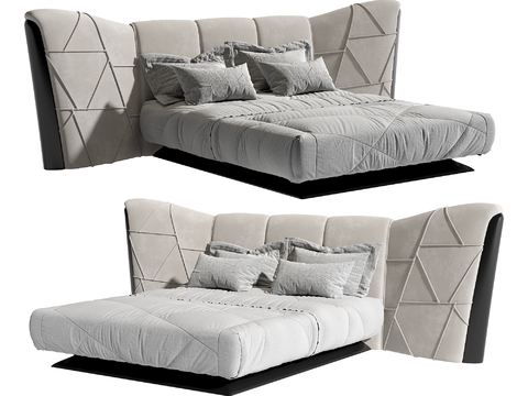  Poliform 双人床su模型 