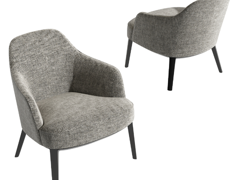  Poliform 单椅 餐椅su模型 