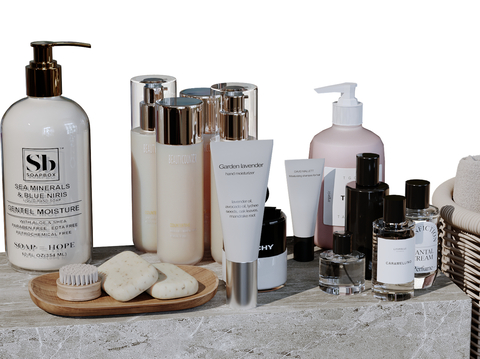  卫浴用具 洗漱用品su模型 