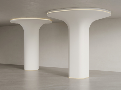  现代异形柱 装饰柱su模型 